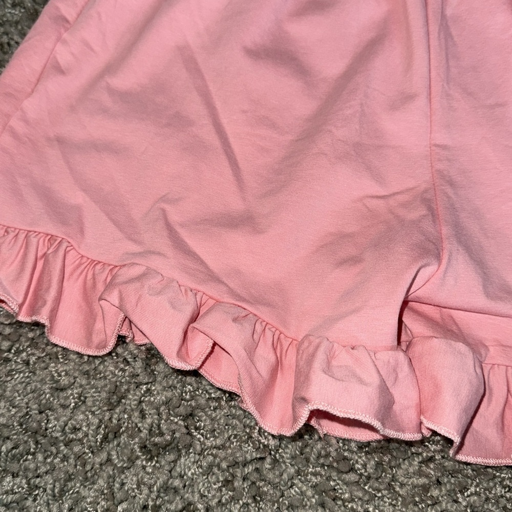 Pink Ruffled Kids Romper (XL 6) - Picture 3 of 6